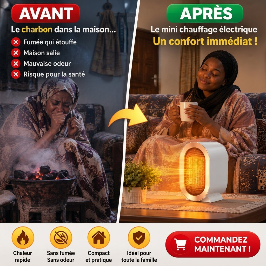 Chauffage électrique portable multi-usage