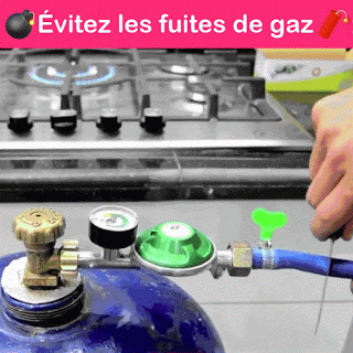 Détendeur de Gaz Anti-Fuite avec Manomètre