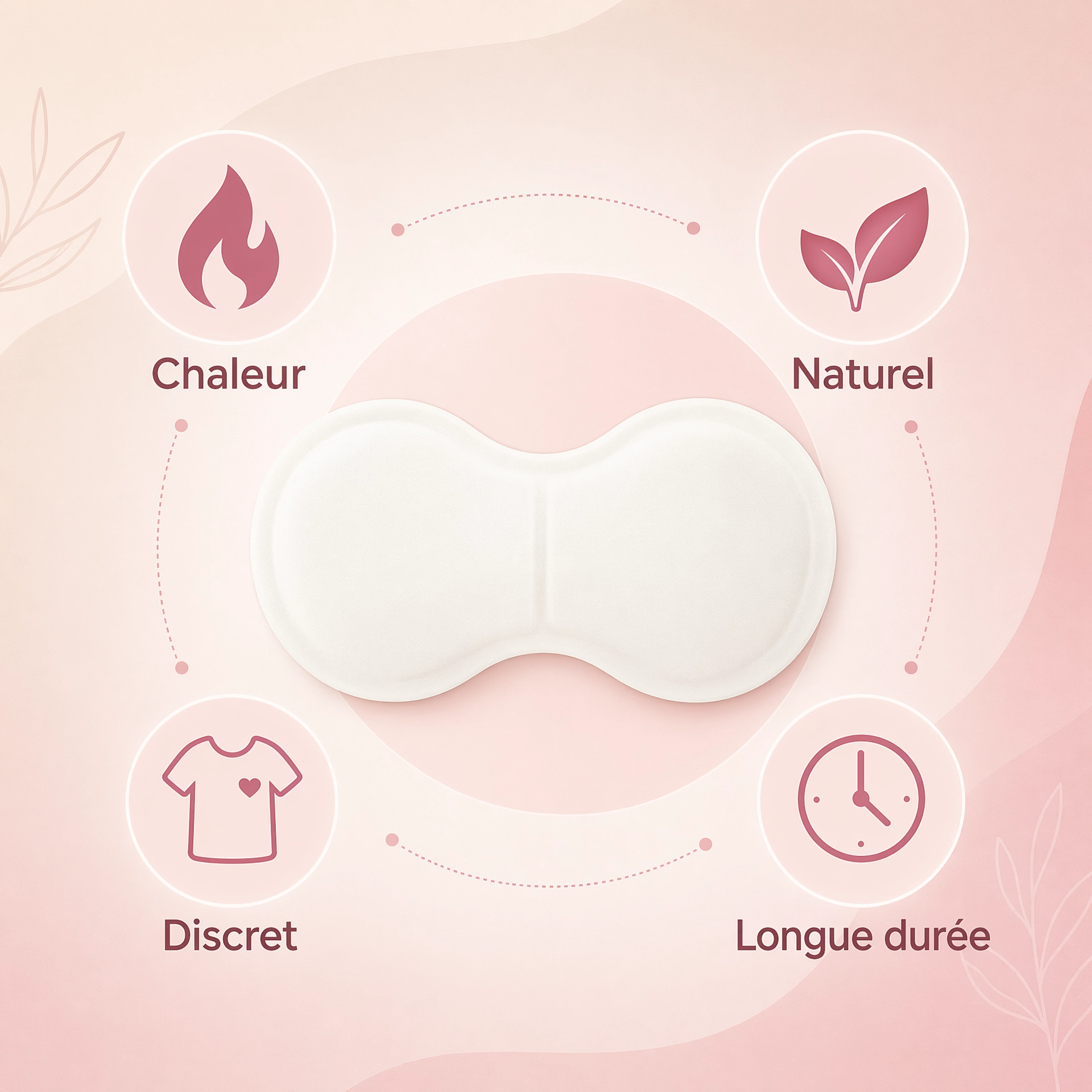 Patch Chauffant Anti-Crampes — Fini les règles qui te clouent au lit, soulagement en quelques minutes